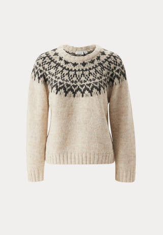 Viejla O-neck L/S JACQUARD KNI