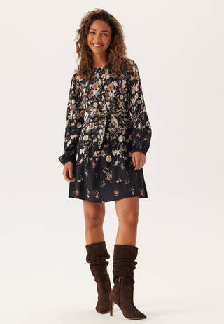 Vielma O-neck L/S SHORT DRESS