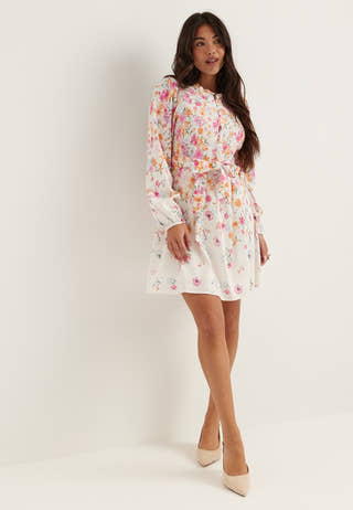Vielma O-neck L/S SHORT DRESS