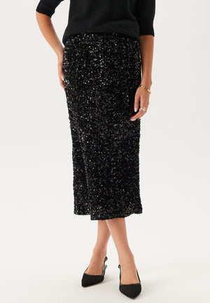 Vifaith Hw Midi Sequin Skirt
