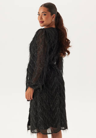 Vifeather L/S MIDI WRAP DRESS