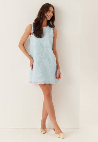 Vigamma O-neck S/L SHORT DRESS
