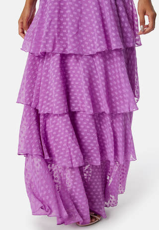 Viika V-Neck maxi flounce dress