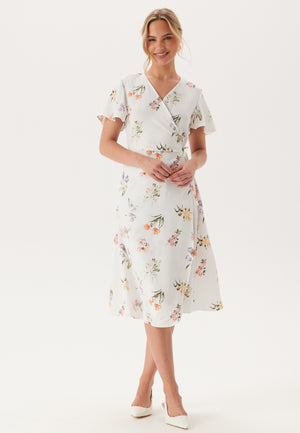 Vilovie S/S Wrap Midi Dress