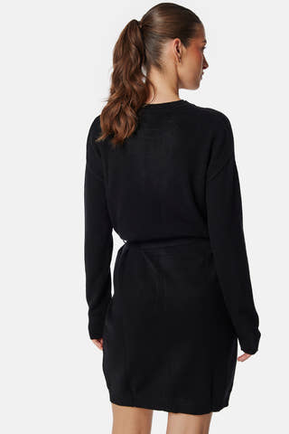 Viril O-neck L/S BELT KNIT DRESS