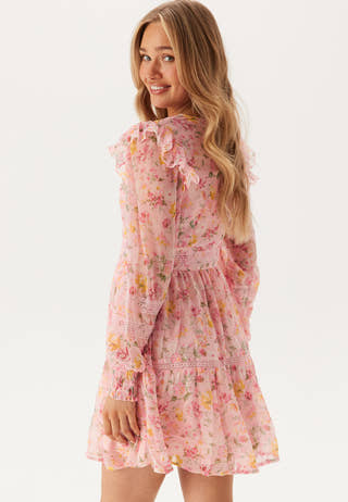 Viroman New V-neck L/S Short Dress