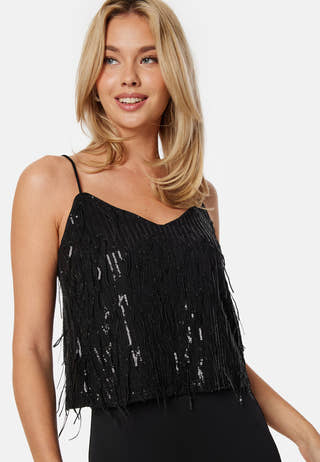 Vistara Sequin Strap Top
