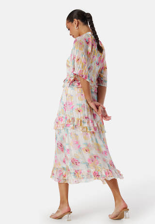 Vivoline 2/4 midi flounce dress