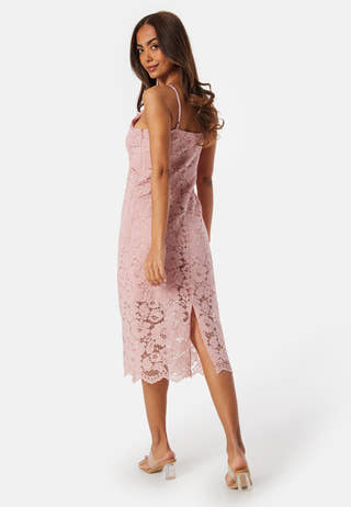 Milda Lace Halterneck Midi Dress